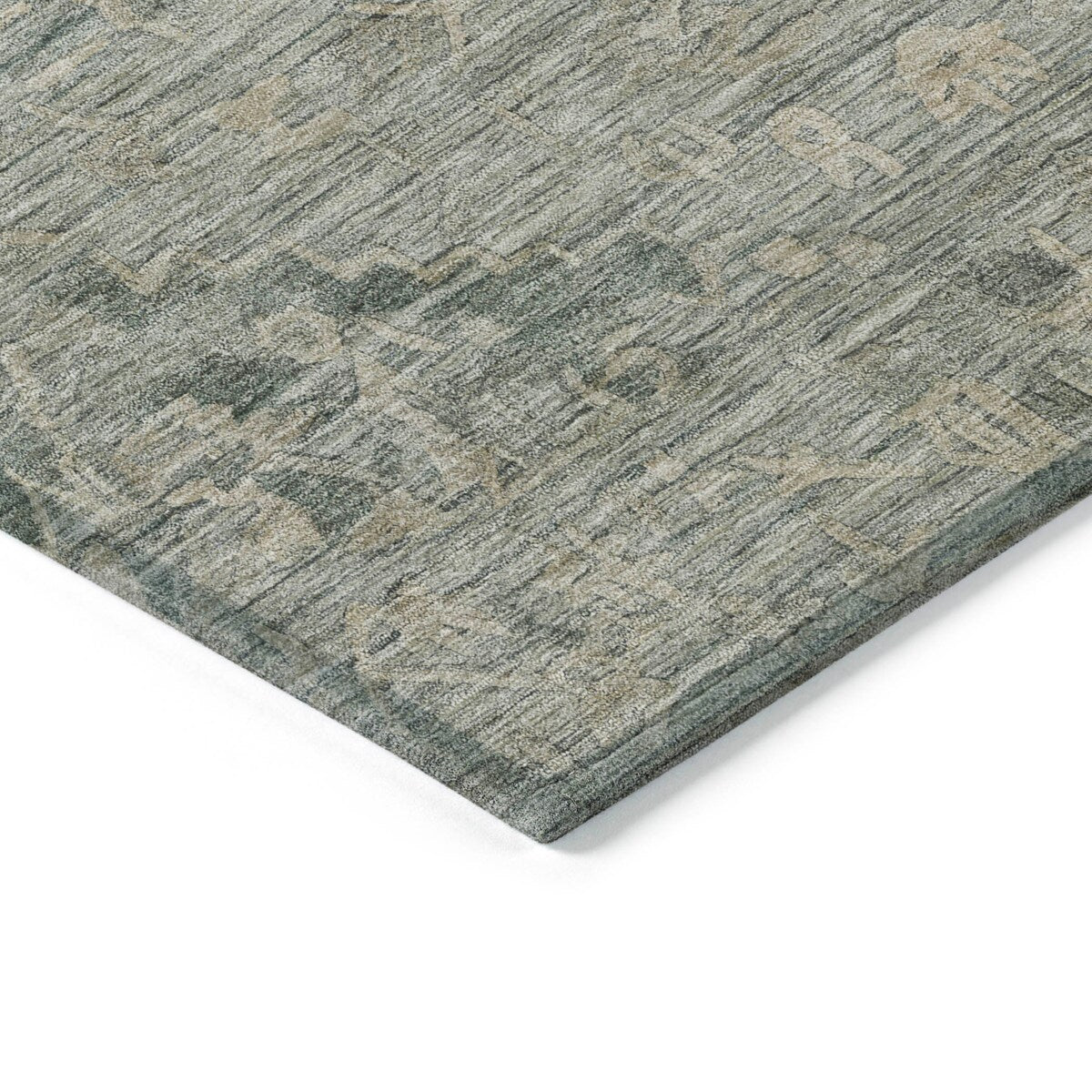Machine Washable Indoor/ Outdoor Vintage Traditional Chantille Rug