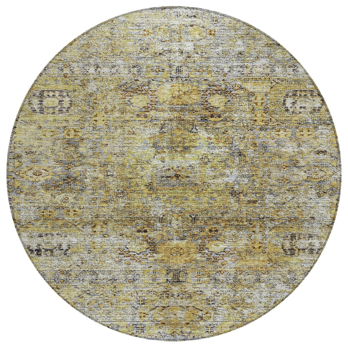 Machine Washable Indoor/ Outdoor Vintage Traditional Chantille Rug