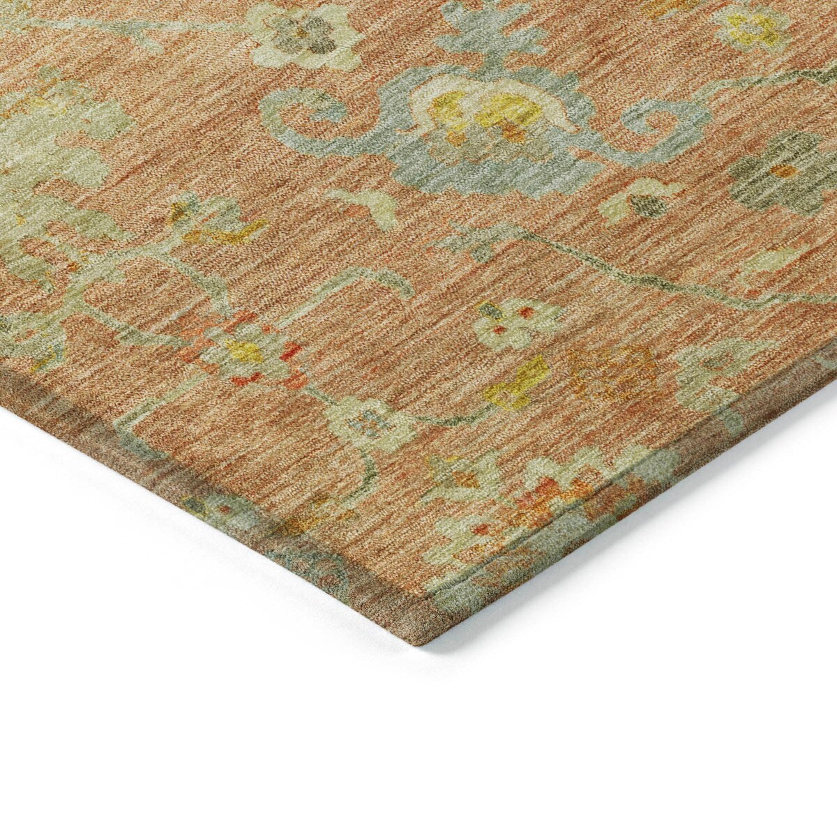 Machine Washable Indoor/ Outdoor Vintage Traditional Chantille Rug