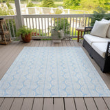 Machine Washable Indoor/ Outdoor Wavy Modern Chantille Rug