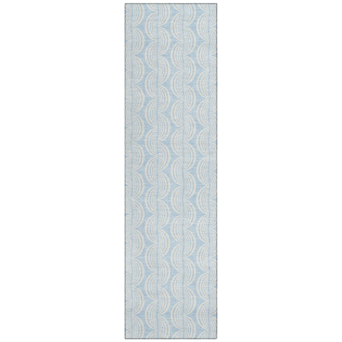 Machine Washable Indoor/ Outdoor Wavy Modern Chantille Rug