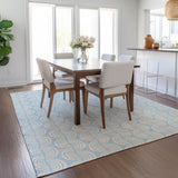 Machine Washable Indoor/ Outdoor Wavy Modern Chantille Rug