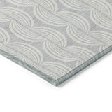 Machine Washable Indoor/ Outdoor Wavy Modern Chantille Rug