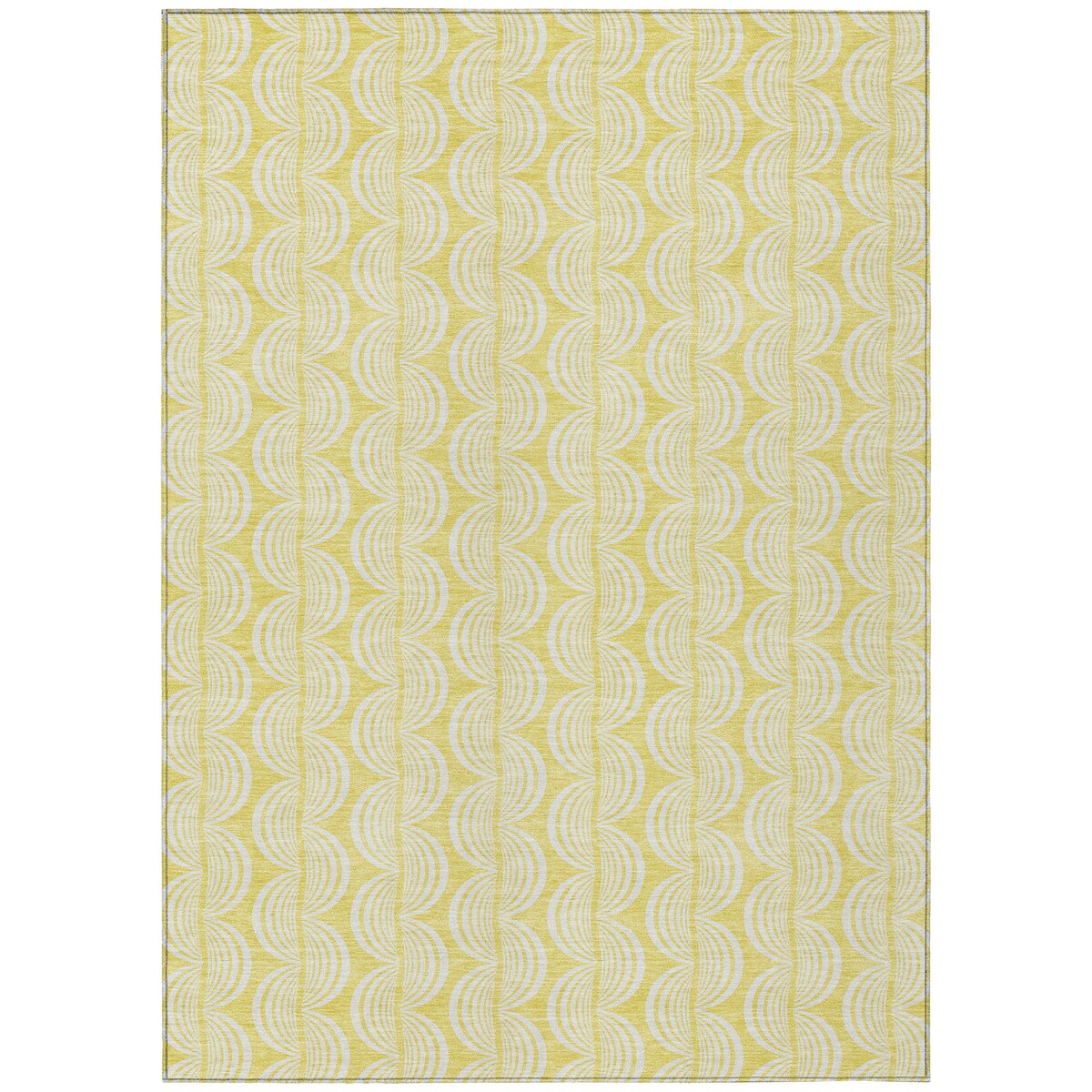 Machine Washable Indoor/ Outdoor Wavy Modern Chantille Rug