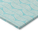 Machine Washable Indoor/ Outdoor Wavy Modern Chantille Rug