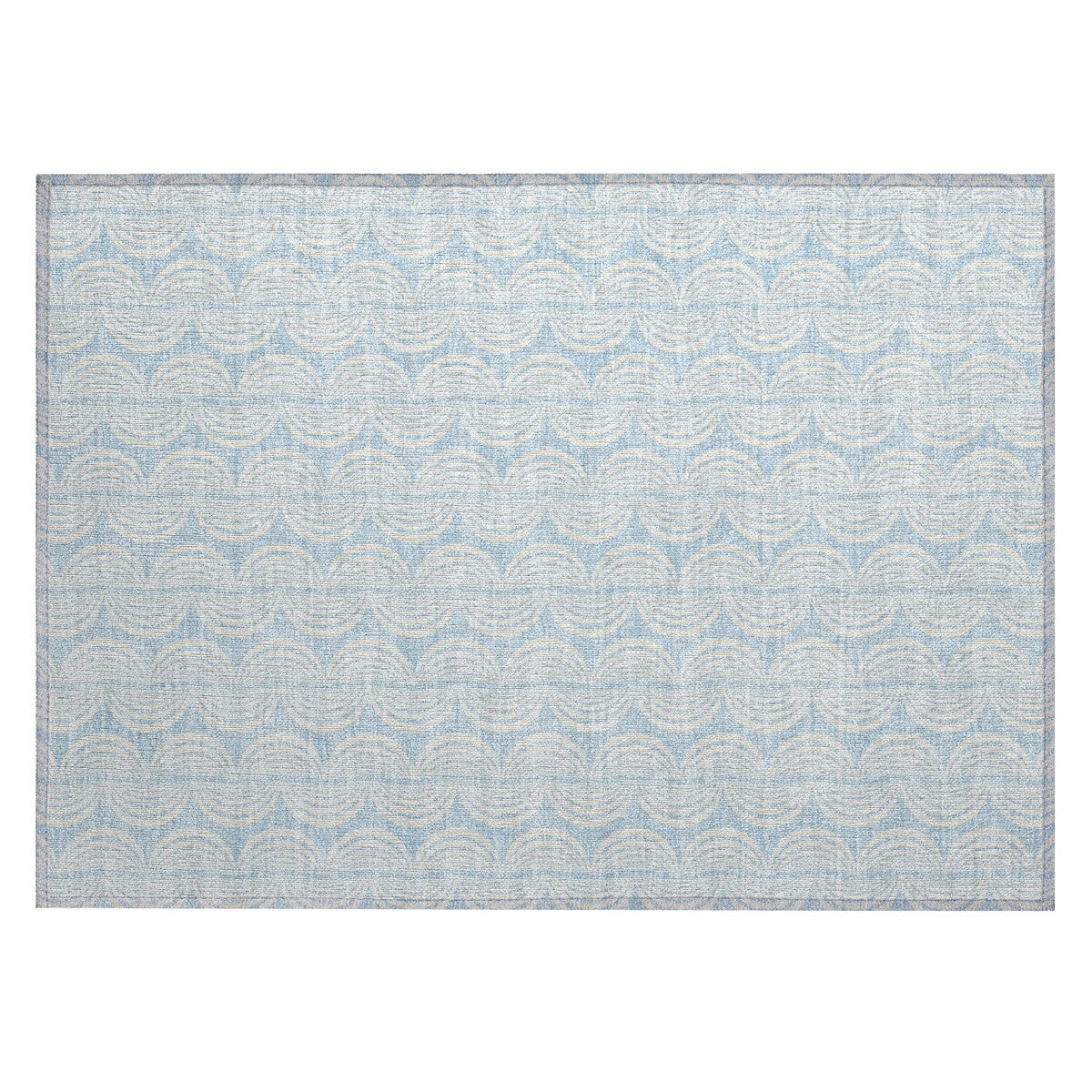 Machine Washable Indoor/ Outdoor Wavy Modern Chantille Rug