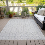 Machine Washable Indoor/ Outdoor Wavy Modern Chantille Rug