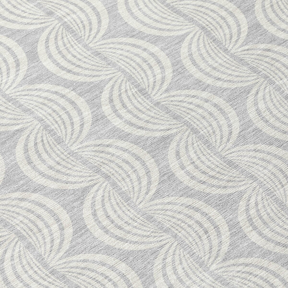 Machine Washable Indoor/ Outdoor Wavy Modern Chantille Rug