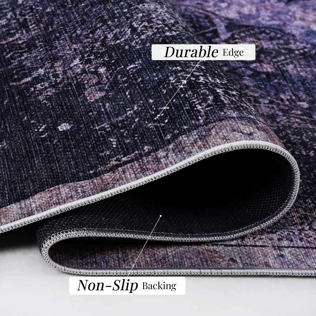 Machine Washable Rug 4x6,Non Slip Rugs for Living Room Bedroom Carpet Stain Resistant,Home Decor - 6' x 7'