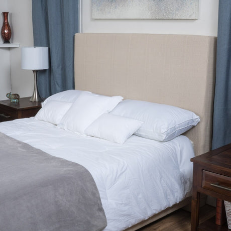 Maddox Adjustable Natural Fabric Headboard by Christopher Knight Home