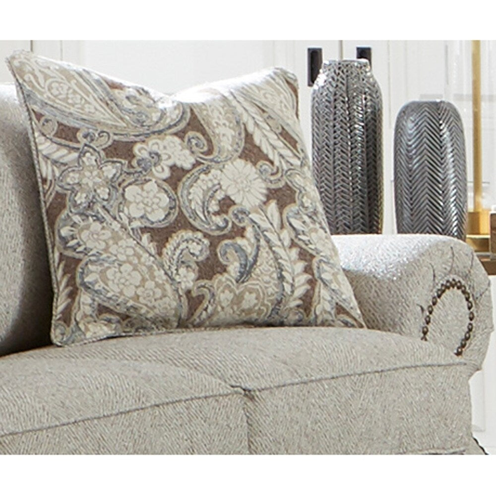 Made in USA Austin Taupe Fabric Sofa Bed, Loveseat and Chair Set