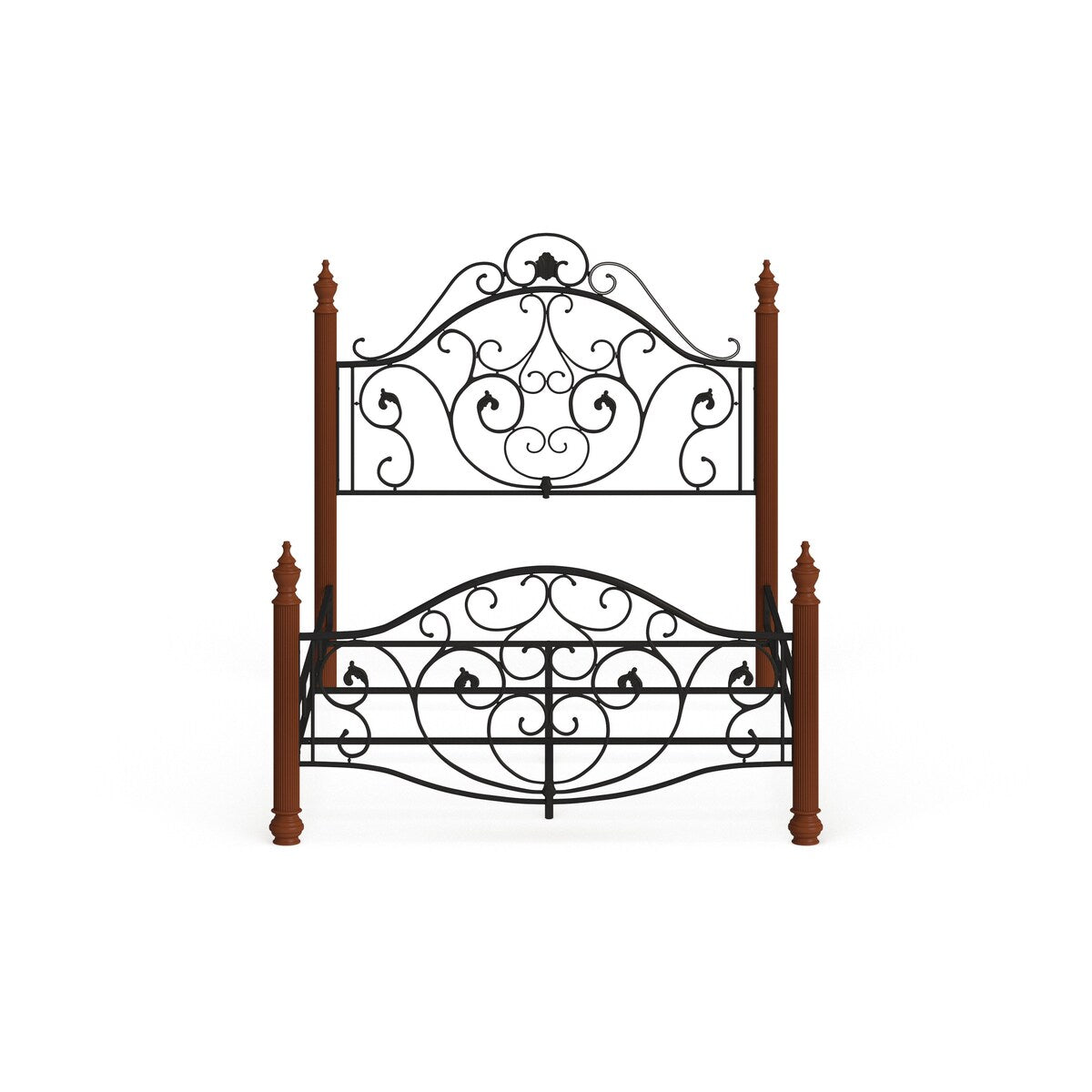 Madera Graceful Scroll Bronze Iron Metal Bed by iNSPIRE Q Classic