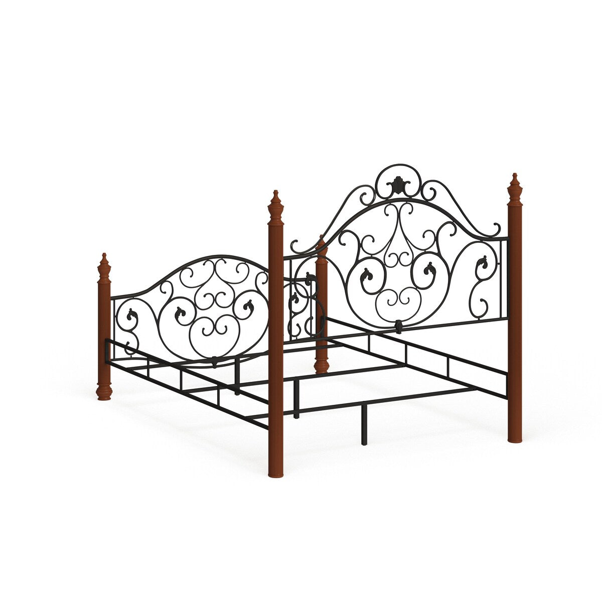 Madera Graceful Scroll Bronze Iron Metal Bed by iNSPIRE Q Classic