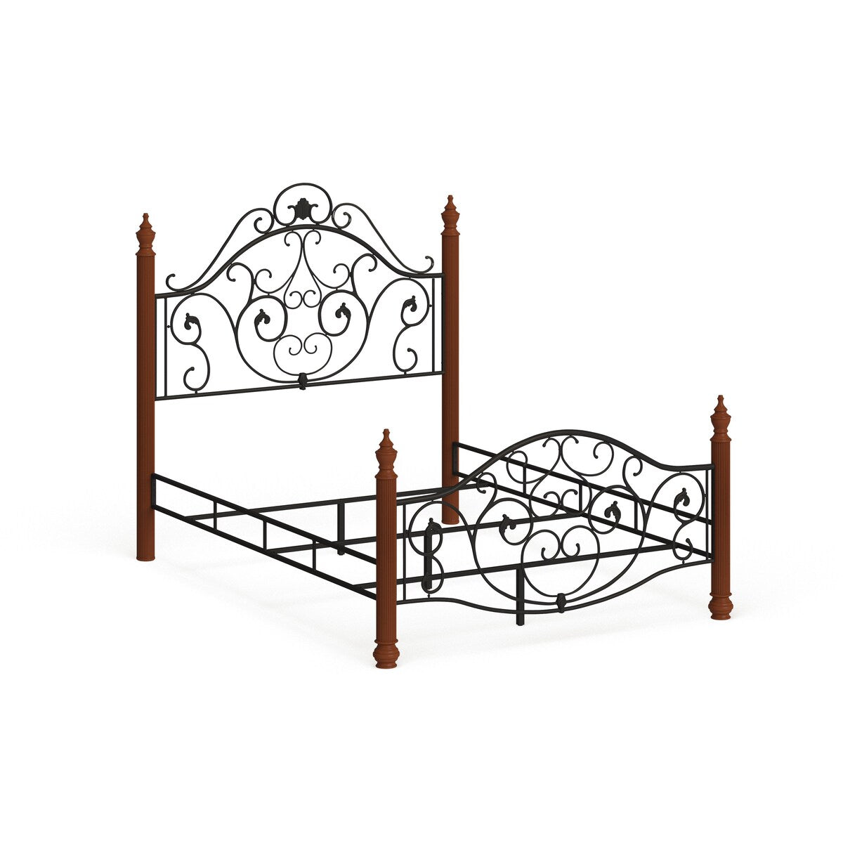 Madera Graceful Scroll Bronze Iron Metal Bed by iNSPIRE Q Classic
