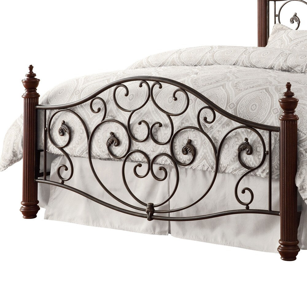 Madera Graceful Scroll Bronze Iron Metal Bed by iNSPIRE Q Classic