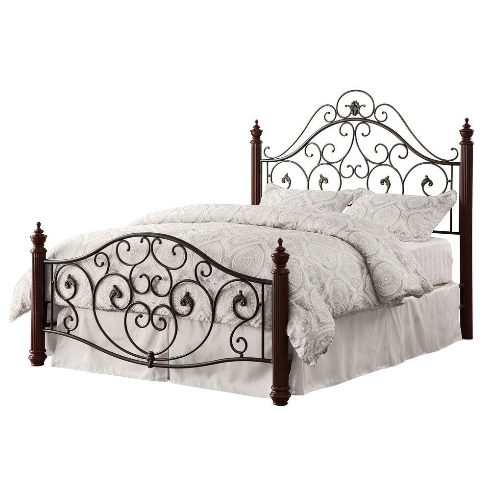 Madera Graceful Scroll Bronze Iron Metal Bed by iNSPIRE Q Classic