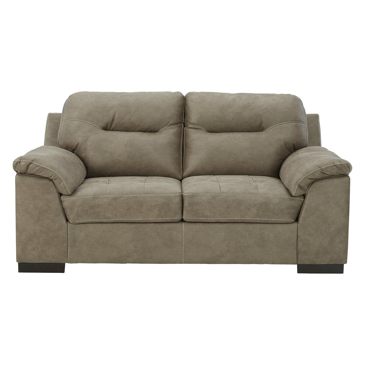 Maderla Upholstered Brown Loveseat - 71"W x 40"D x 38"H