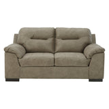 Maderla Upholstered Brown Loveseat - 71"W x 40"D x 38"H