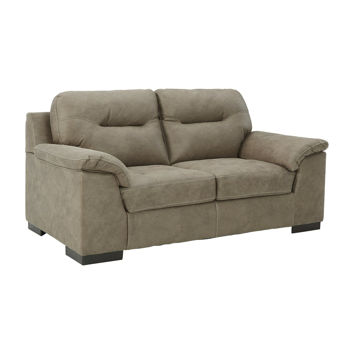 Maderla Upholstered Brown Loveseat - 71"W x 40"D x 38"H
