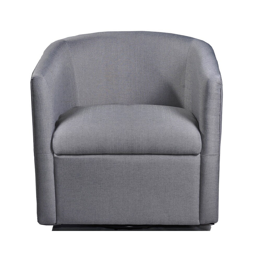 US Pride Furniture Madge Grey/Beige Fabric/Foam/Wood Contemporary Swivel Accent Chair