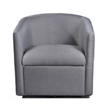 US Pride Furniture Madge Grey/Beige Fabric/Foam/Wood Contemporary Swivel Accent Chair