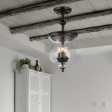 Madigan 3-light Clear Glass 10-inch Antique Pendant Lamp