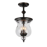 Madigan 3-light Clear Glass 10-inch Antique Pendant Lamp