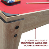 Hathaway Madison 54-inch 6-in-1 Multi Game Room Table, Foosball, Glide Hockey, Table Tennis, Mini Shuffleboard, Mini Bowling
