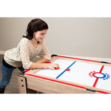 Hathaway Madison 54-inch 6-in-1 Multi Game Room Table, Foosball, Glide Hockey, Table Tennis, Mini Shuffleboard, Mini Bowling