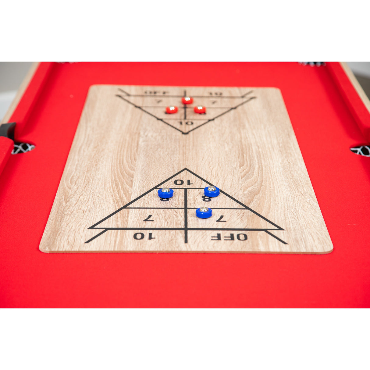 Hathaway Madison 54-inch 6-in-1 Multi Game Room Table, Foosball, Glide Hockey, Table Tennis, Mini Shuffleboard, Mini Bowling