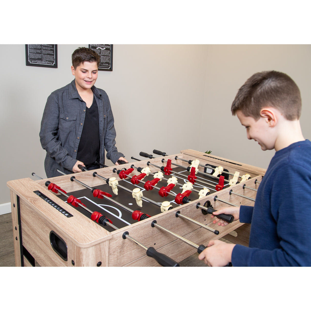 Hathaway Madison 54-inch 6-in-1 Multi Game Room Table, Foosball, Glide Hockey, Table Tennis, Mini Shuffleboard, Mini Bowling