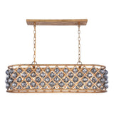 Madison 6 light Golden Iron ChandelierSilver Shade (Grey) Royal Cut C - One Size