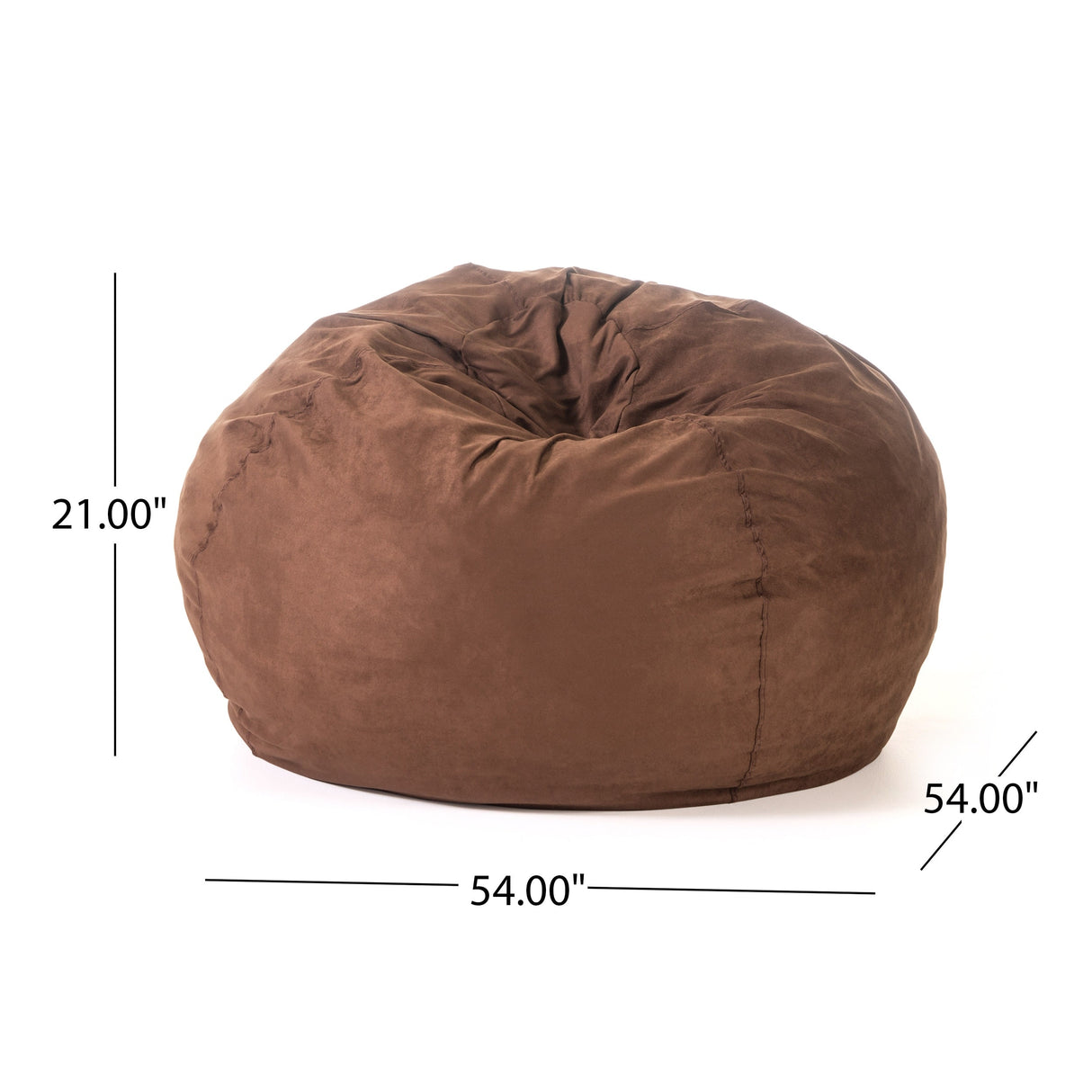 Madison Faux Suede 5-foot Beanbag Chair by Christopher Knight Home