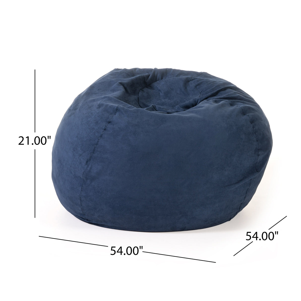 Madison Faux Suede 5-foot Beanbag Chair by Christopher Knight Home
