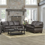 Madison Italian Leather Sofa and Loveseat Set