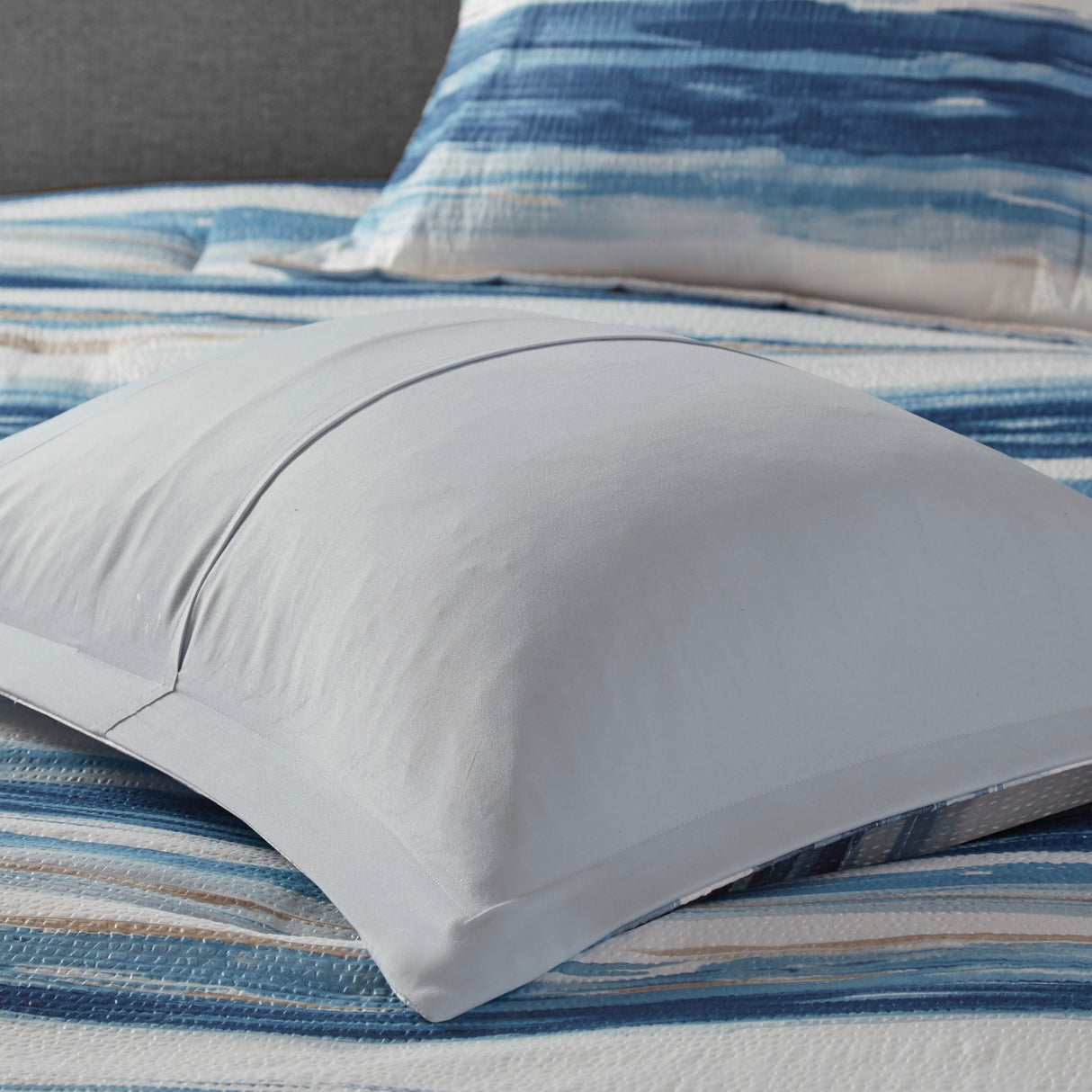 Madison Park Anchorage 8 Piece Printed Seersucker Comforter and Quilt Set Collection