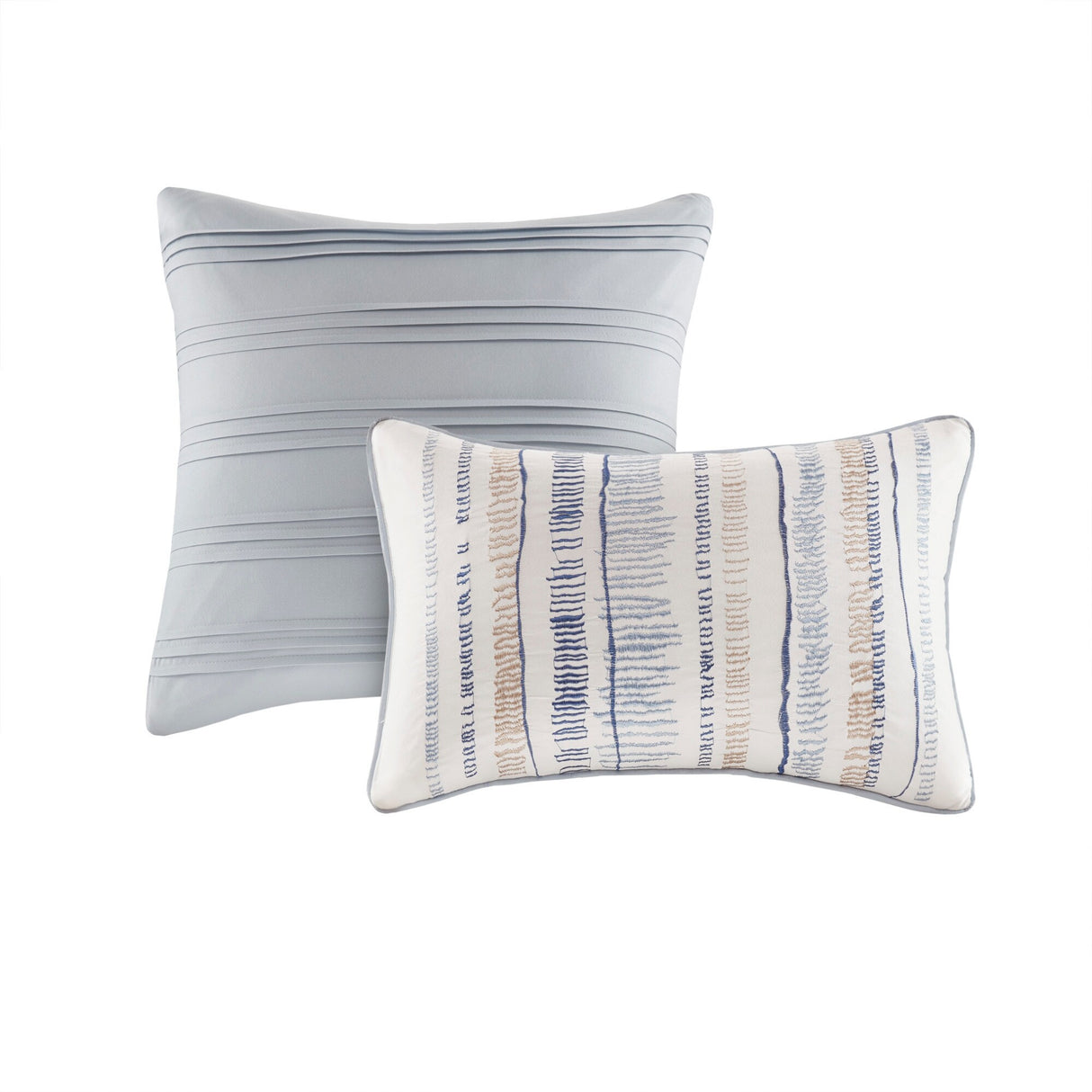 Madison Park Anchorage 8 Piece Printed Seersucker Comforter and Quilt Set Collection