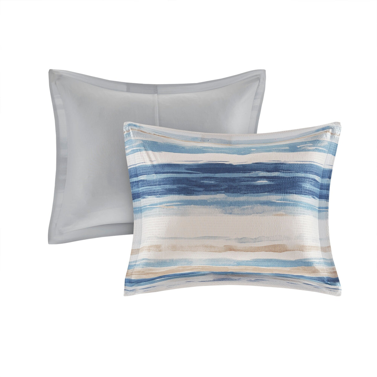 Madison Park Anchorage 8 Piece Printed Seersucker Comforter and Quilt Set Collection