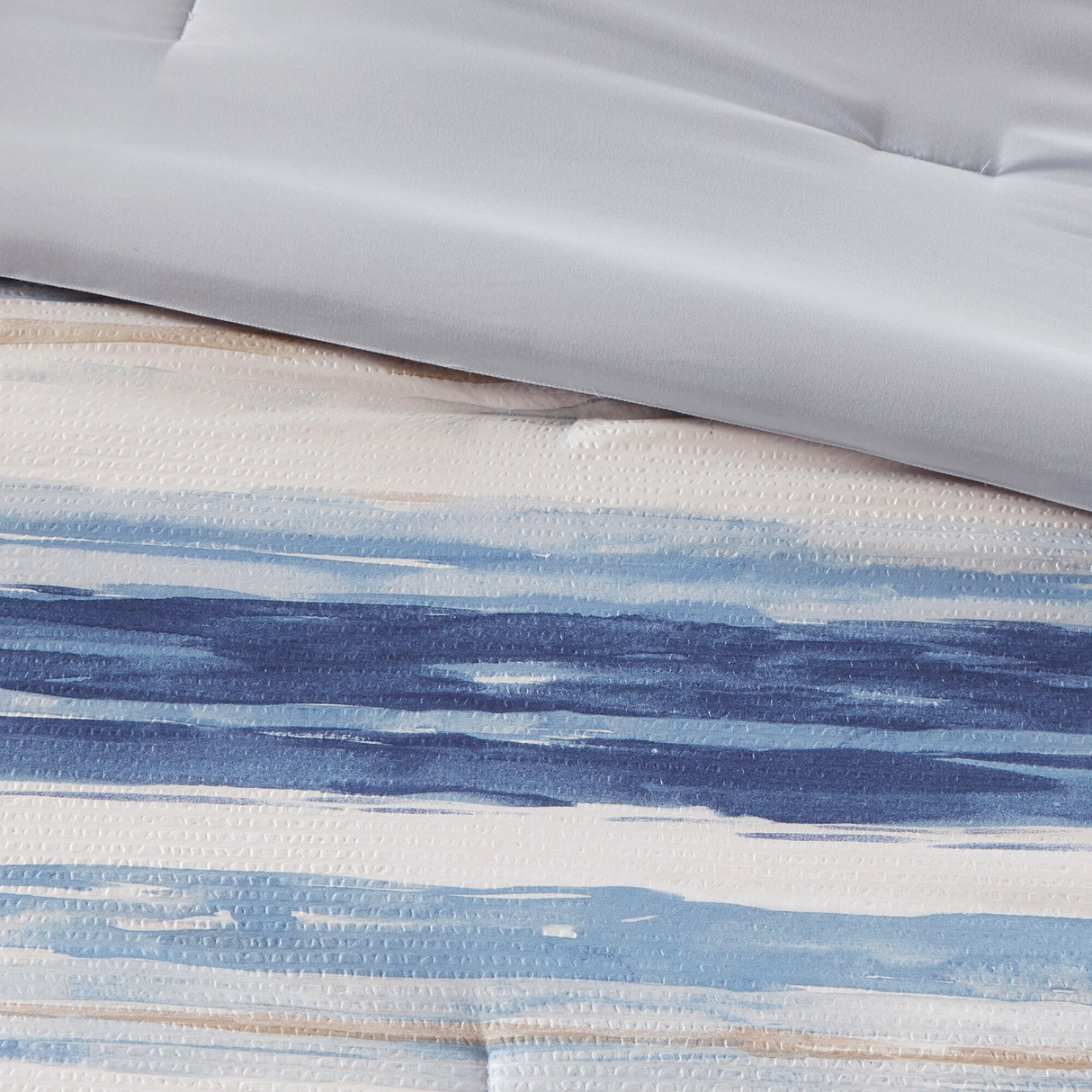 Madison Park Anchorage 8 Piece Printed Seersucker Comforter and Quilt Set Collection