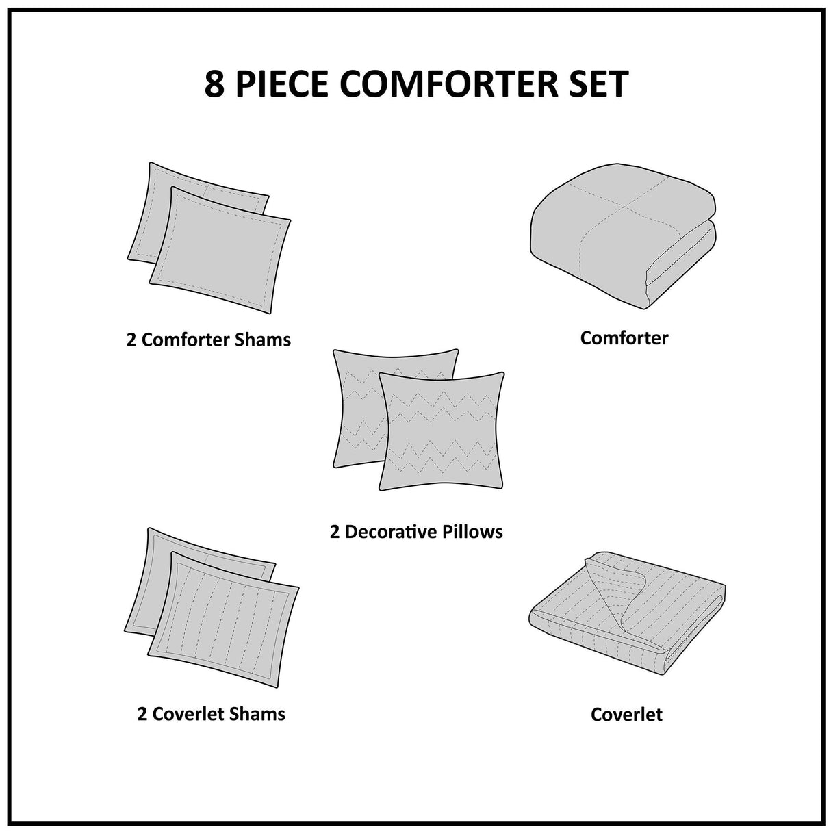 Madison Park Anchorage 8 Piece Printed Seersucker Comforter and Quilt Set Collection