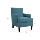 Madison Park Charlie Blue Track Arm Club Chair