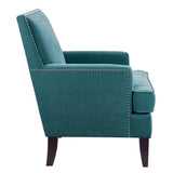 Madison Park Charlie Blue Track Arm Club Chair