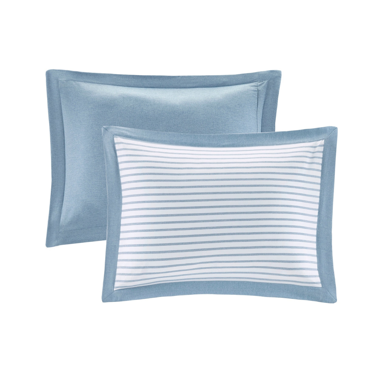 Madison Park Essentials Braydon Blue Reversible Stripe Down Alternative Comforter Set