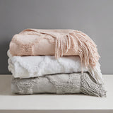 Madison Park Hannah 100-percent Cotton Tufted Chenille Lightweight Throw With Fringe Tassel