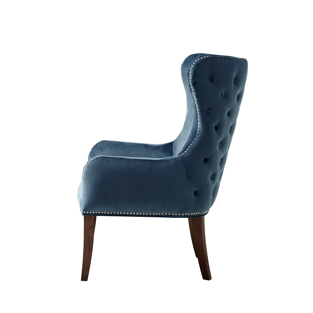 Madison Park Irvine Blue Nailhead Trim Accent Chair