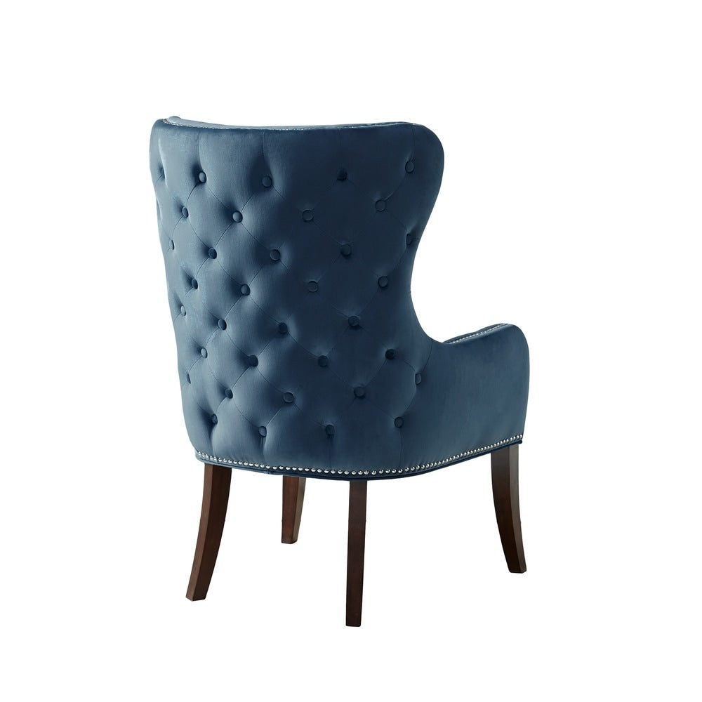 Madison Park Irvine Blue Nailhead Trim Accent Chair