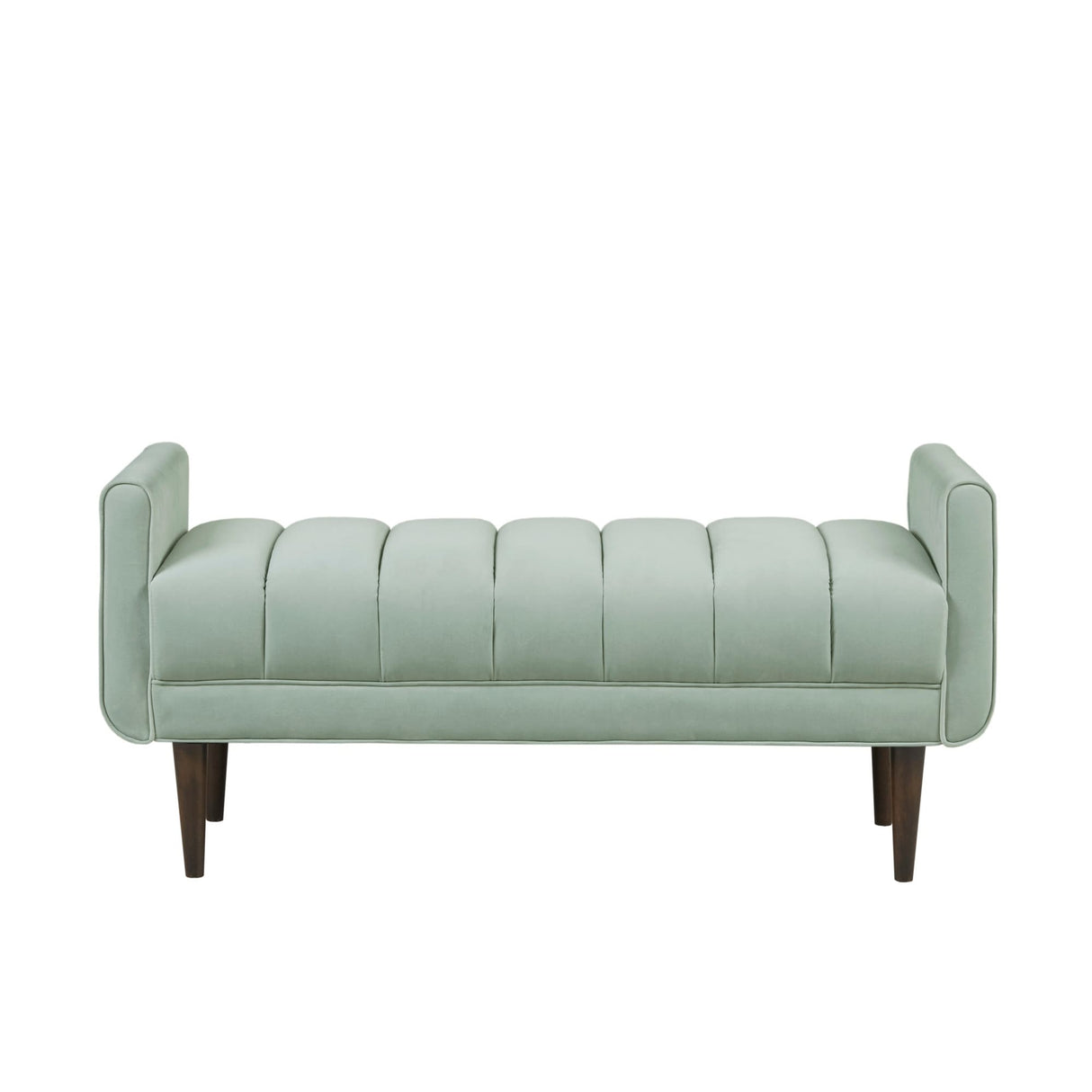 Madison Park Irvington Upholstered Modern Accent Bench - Seafoam