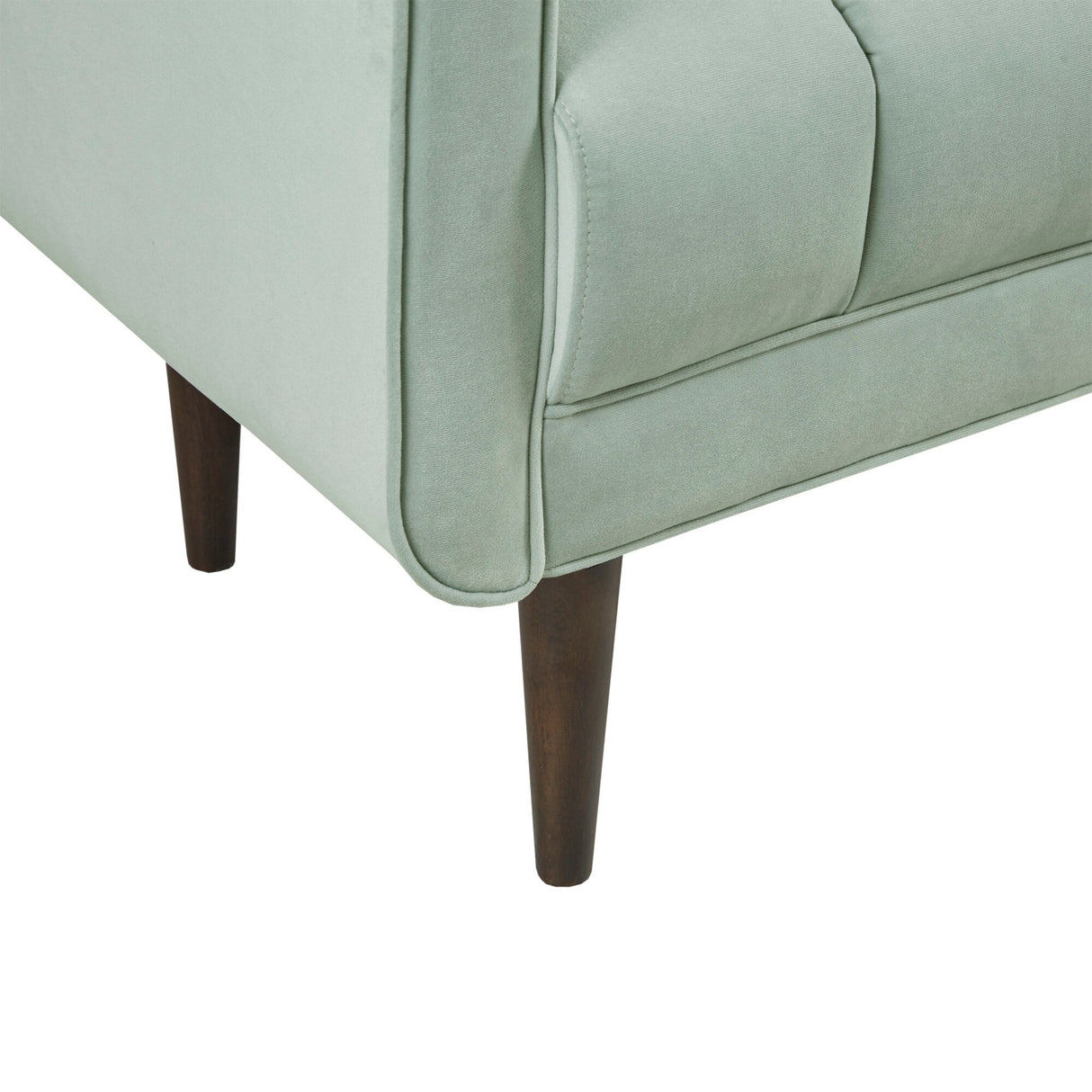 Madison Park Irvington Upholstered Modern Accent Bench - Seafoam
