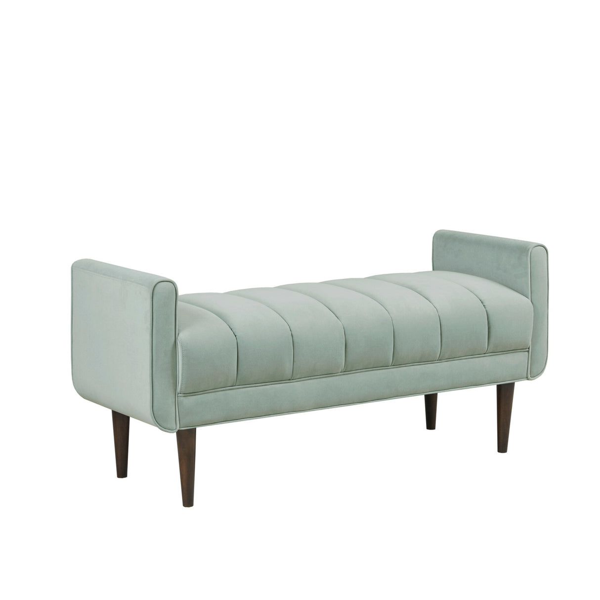 Madison Park Irvington Upholstered Modern Accent Bench - Seafoam