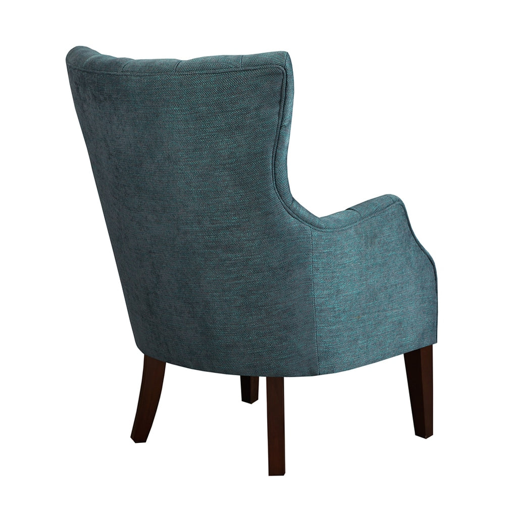 Madison Park Isa Green Button Tufted Wing Chair
